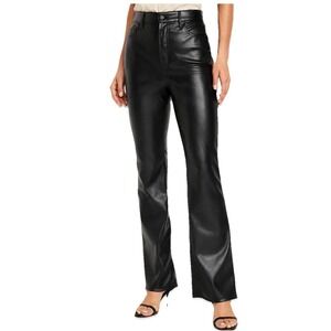 High Waisted Faux Leather Flare Pants Size4 Rock Indie Goth Emo Festival Hipster